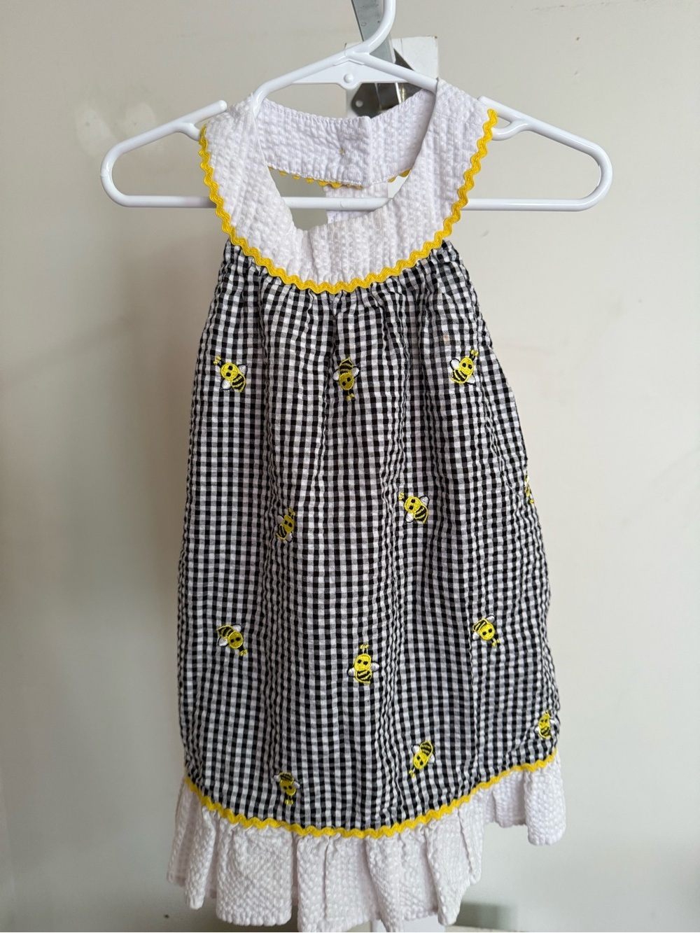 Emily Rose Gingham Bumblebees Sundress
